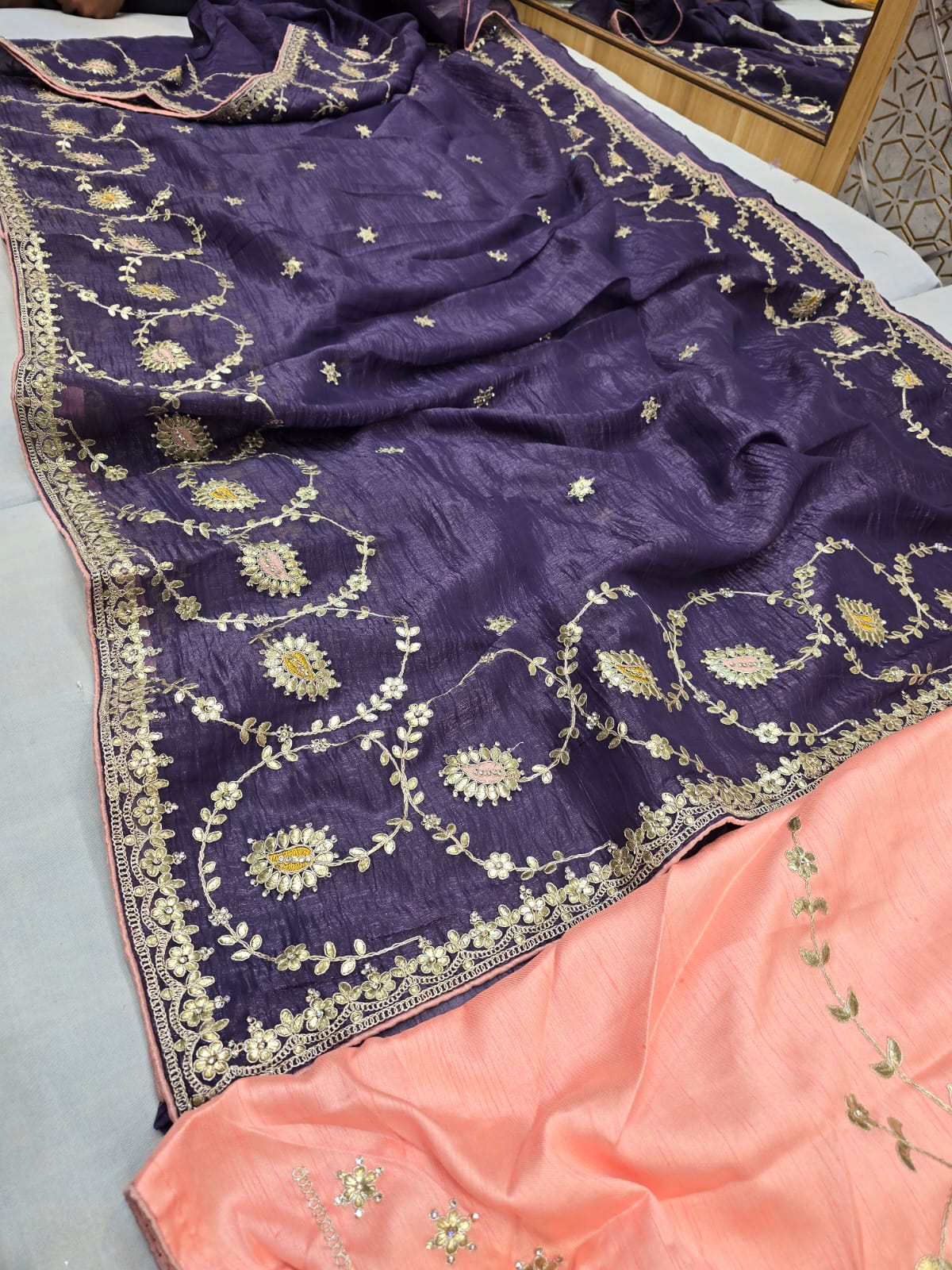 Kayatri New Designer Pure Mango Crush Saree