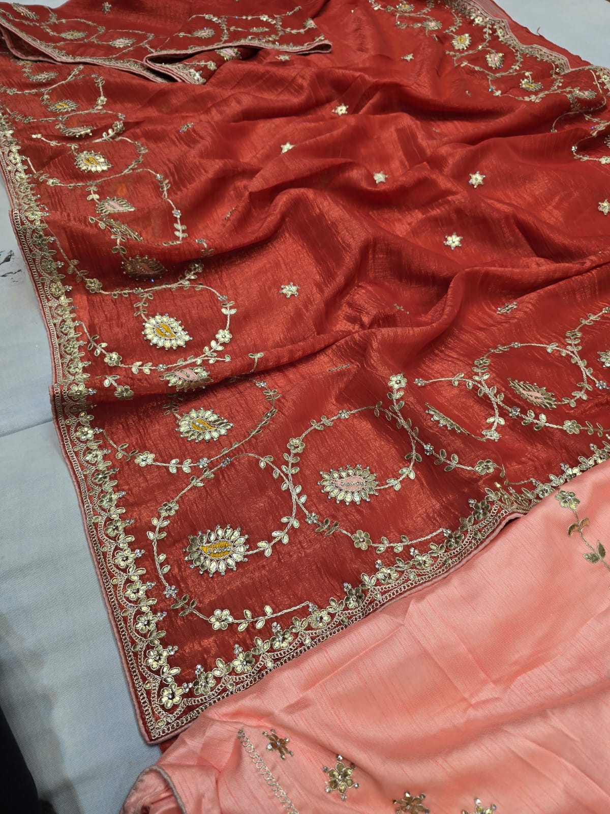 Kayatri New Designer Pure Mango Crush Saree