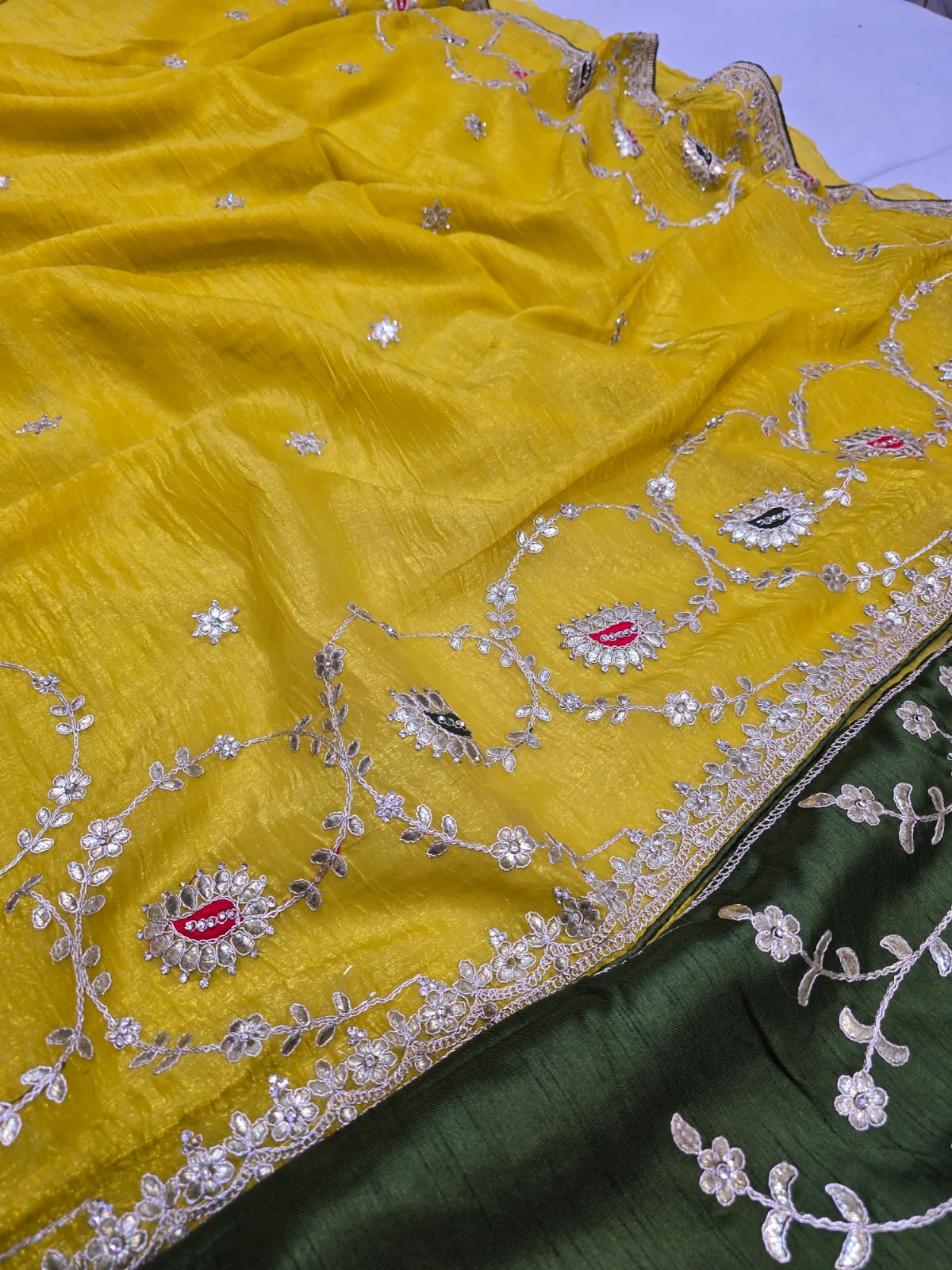 Kayatri New Designer Pure Mango Crush Saree