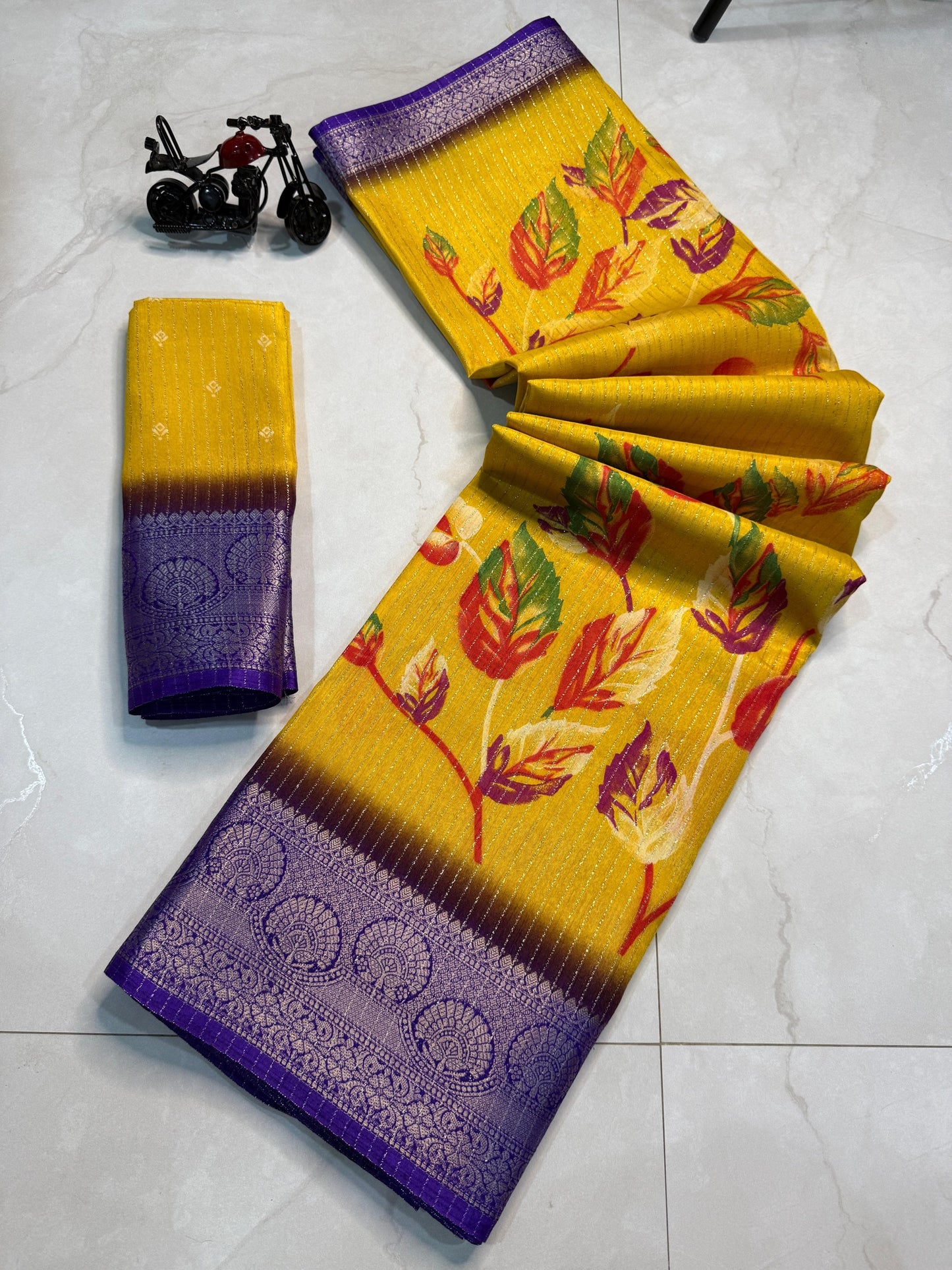 Kayatri New Rekko Silk Floral Design Saree
