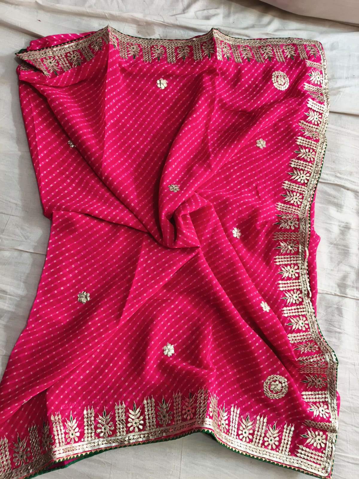 Kayatri Beautiful Traditional Rajasthani Cyc Leheriya modhra print saree