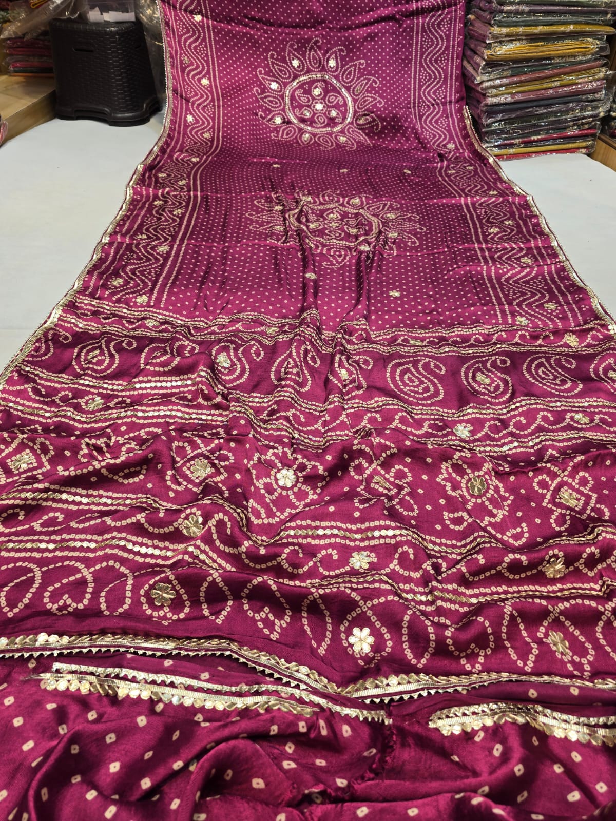 Kayatri New Pure Gaji Silk Gotapatti Work Saree