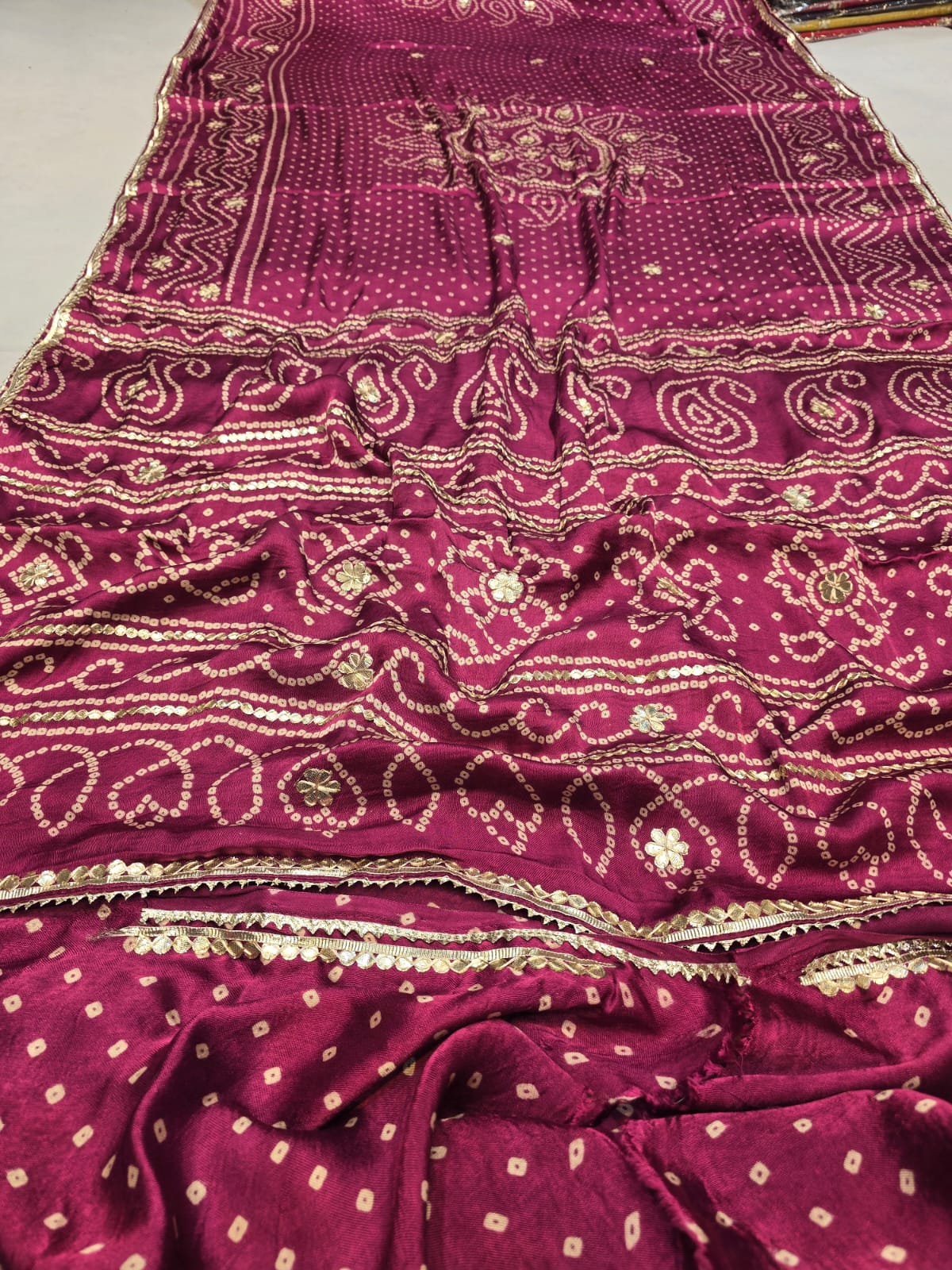Kayatri New Pure Gaji Silk Gotapatti Work Saree