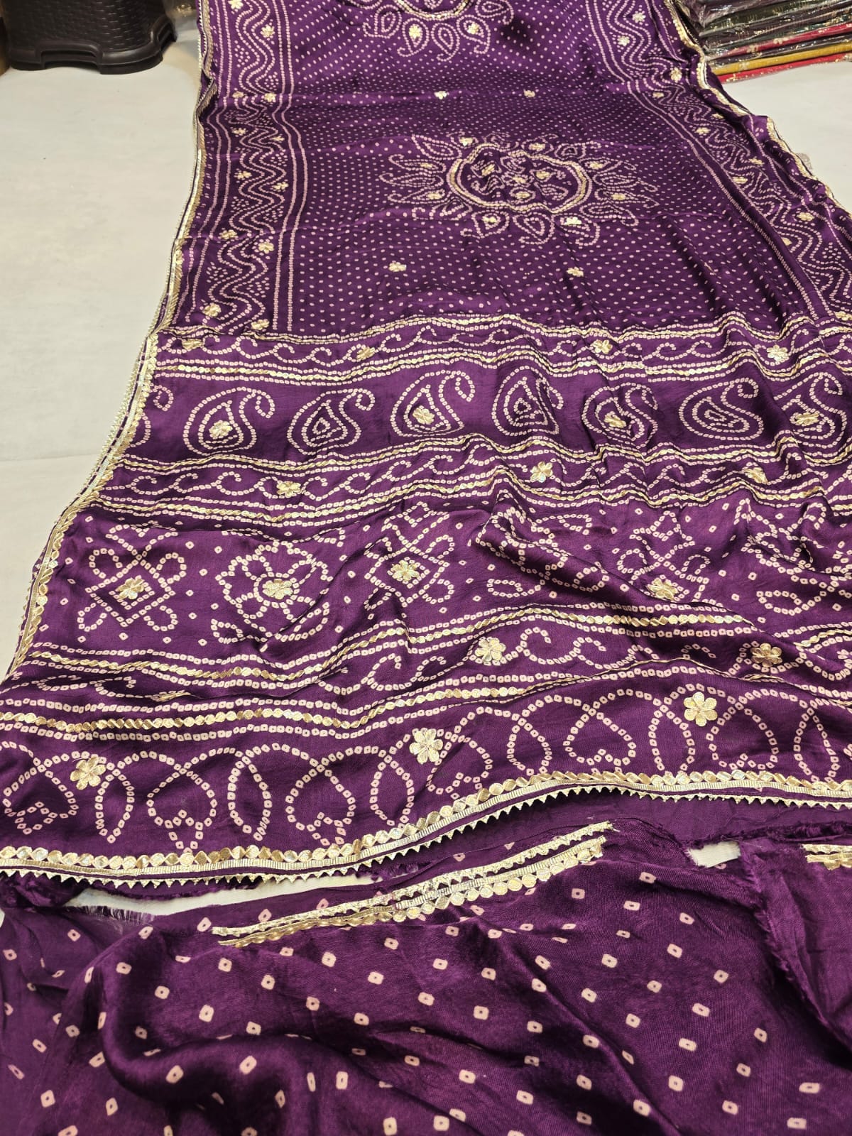 Kayatri New Pure Gaji Silk Gotapatti Work Saree