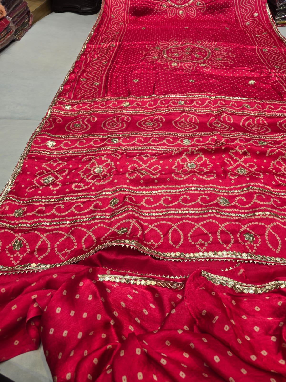 Kayatri New Pure Gaji Silk Gotapatti Work Saree