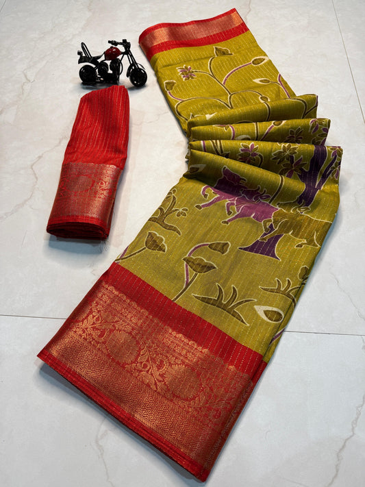 Kayatri New Rekko Silk Floral Design Saree