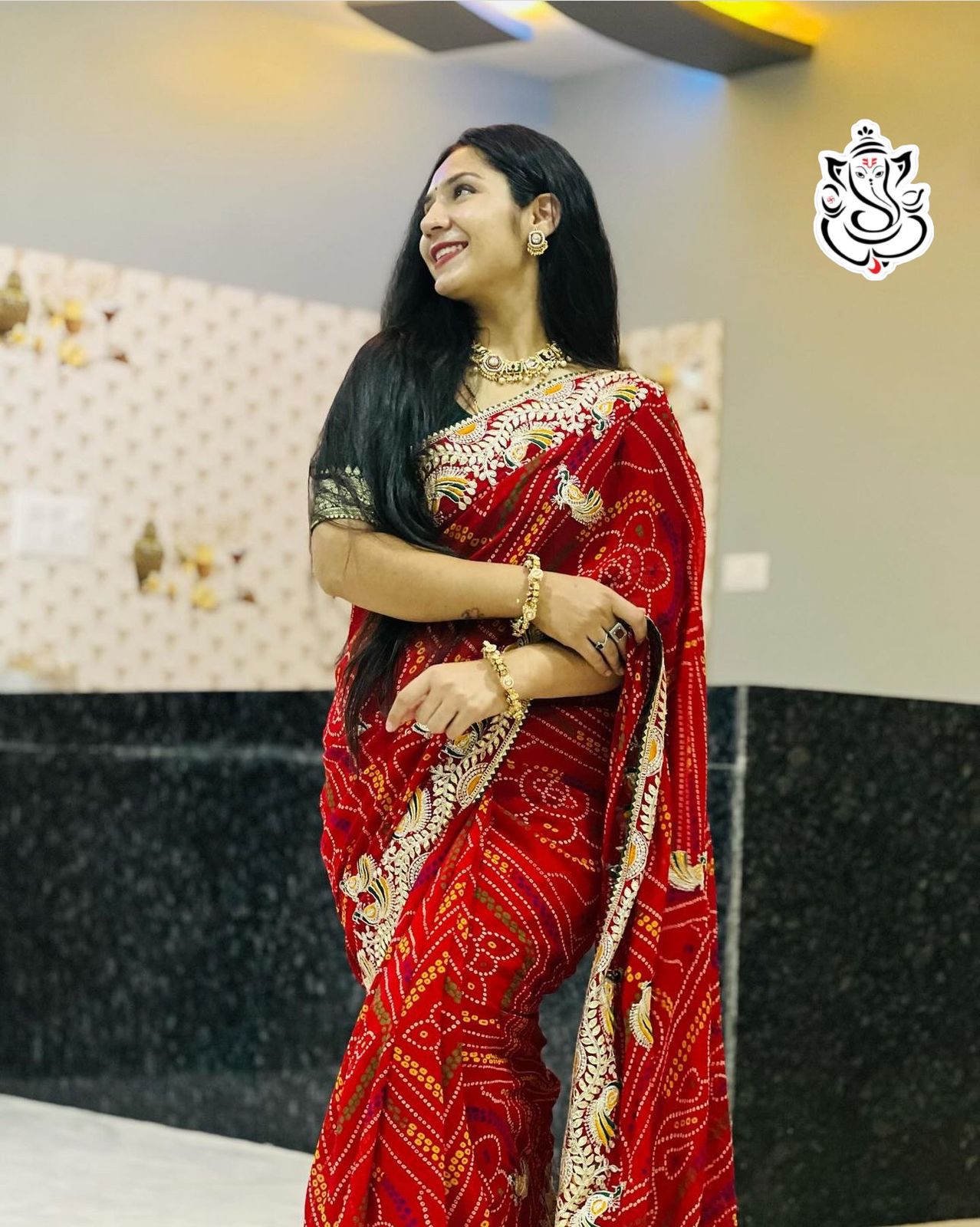 Kayatri New Designer Traditional Wear Bandhej Saree
