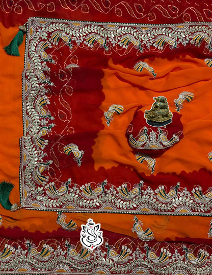 Kayatri New Designer Traditional Wear Bandhej Saree