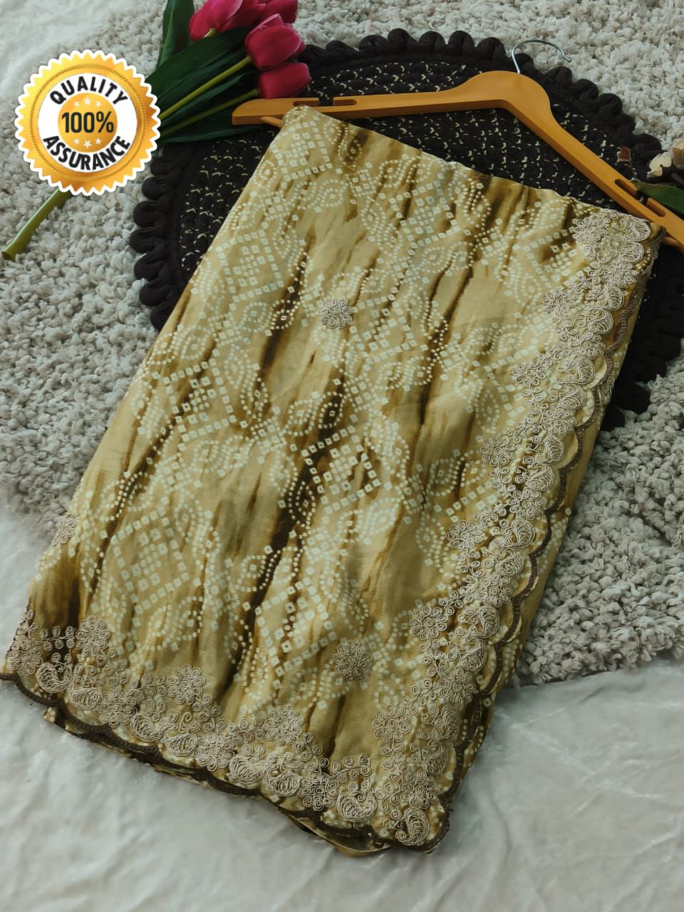 Kayatri New Chinon Silk Cutwork Border Saree