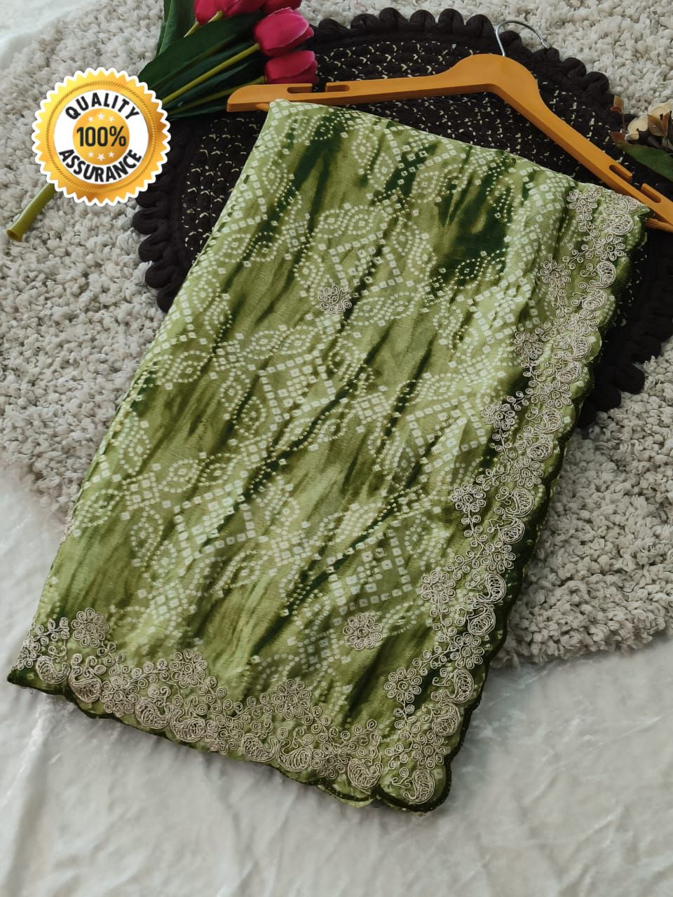 Kayatri New Chinon Silk Cutwork Border Saree