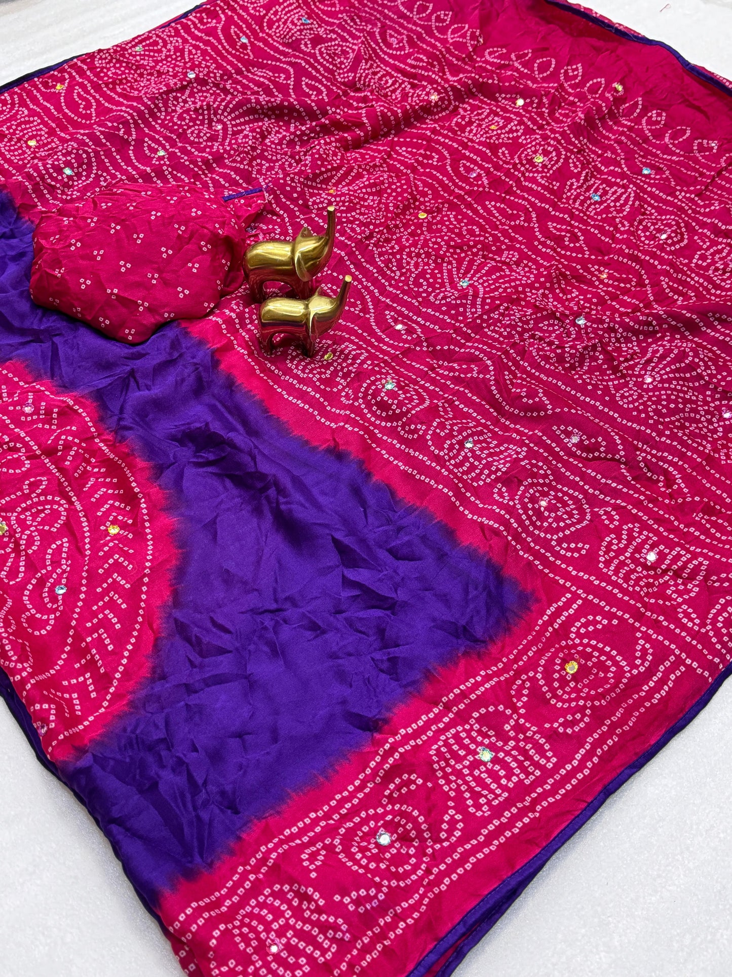 Kayatri New Pure Moss Bandhani Print Saree