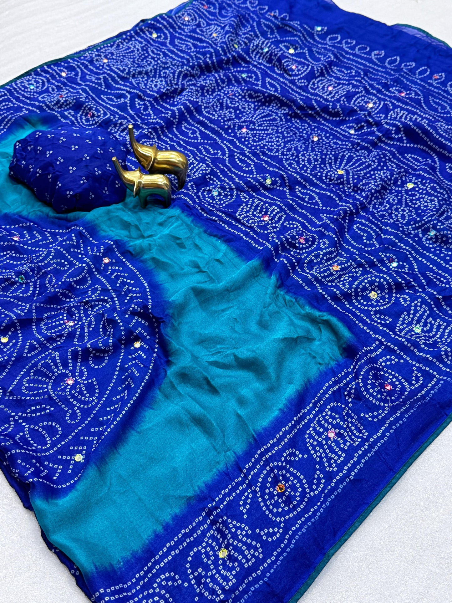 Kayatri New Pure Moss Bandhani Print Saree