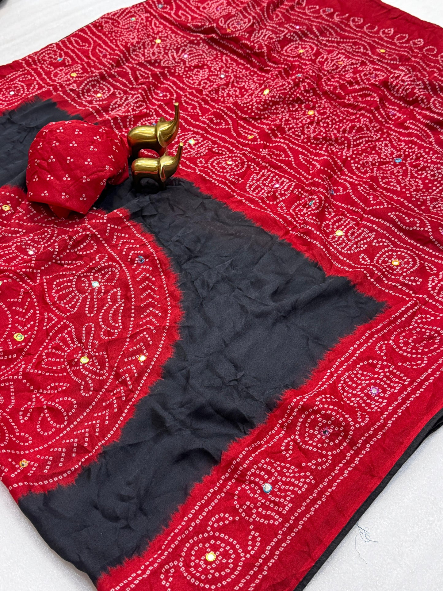 Kayatri New Pure Moss Bandhani Print Saree