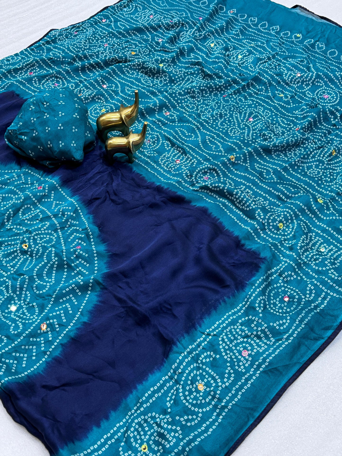Kayatri New Pure Moss Bandhani Print Saree