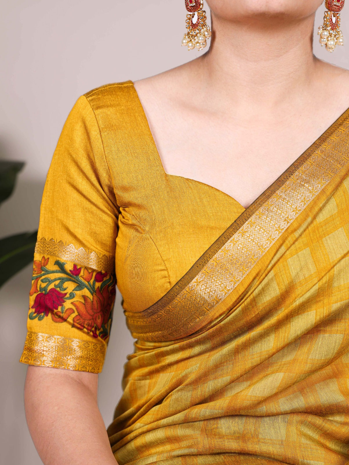 Kayatri New Polyester Viscose Chanderi Printed Saree