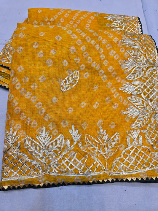 Kayatri New Kota Doria Kacha Gotapatti Work Saree