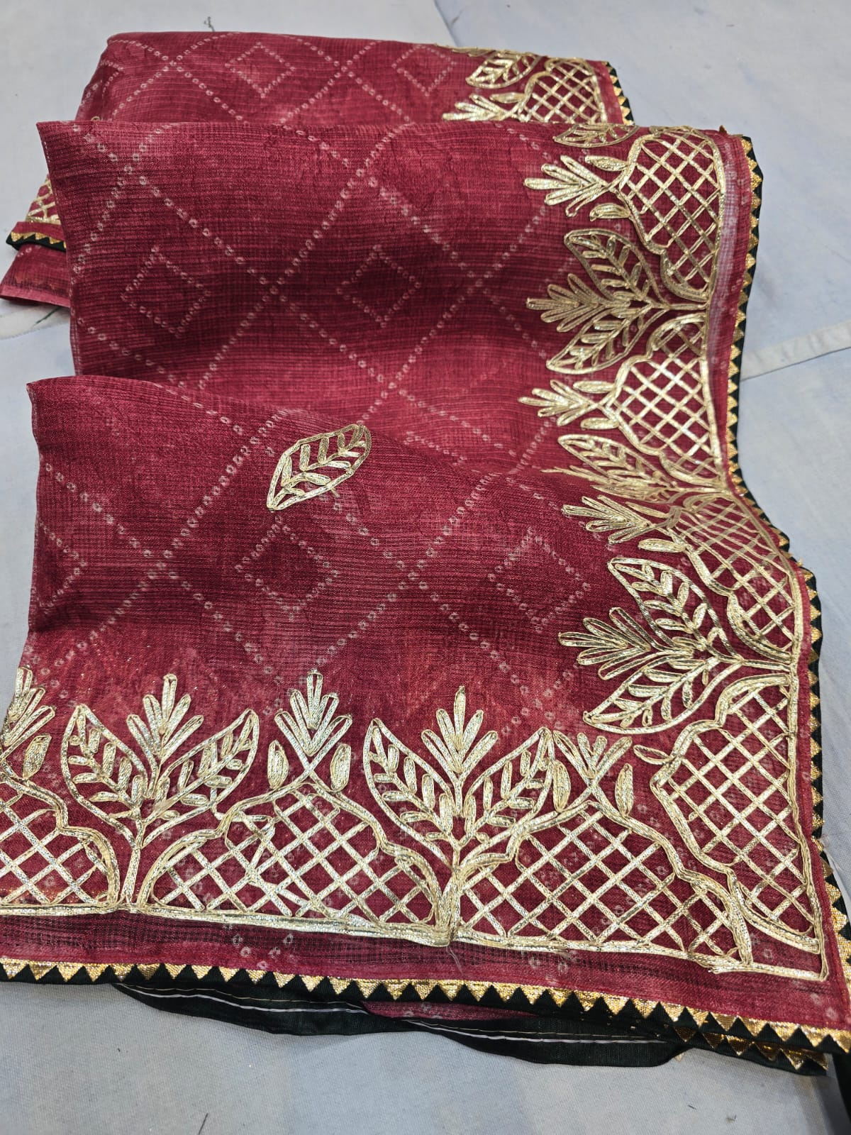 Kayatri New Kota Doria Kacha Gotapatti Work Saree