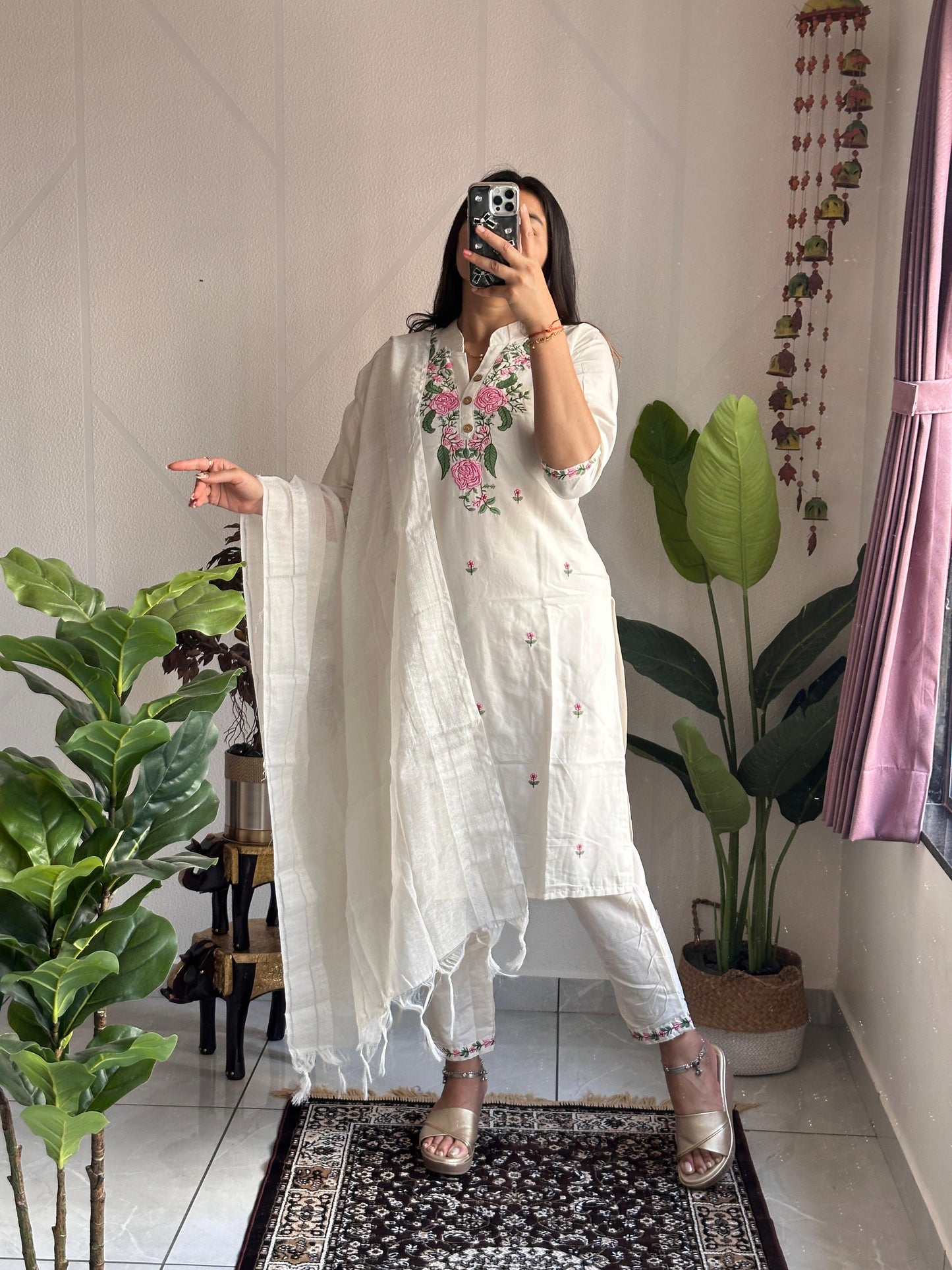 Kayatri New Designers Khadi Cotton Embroidery Suit