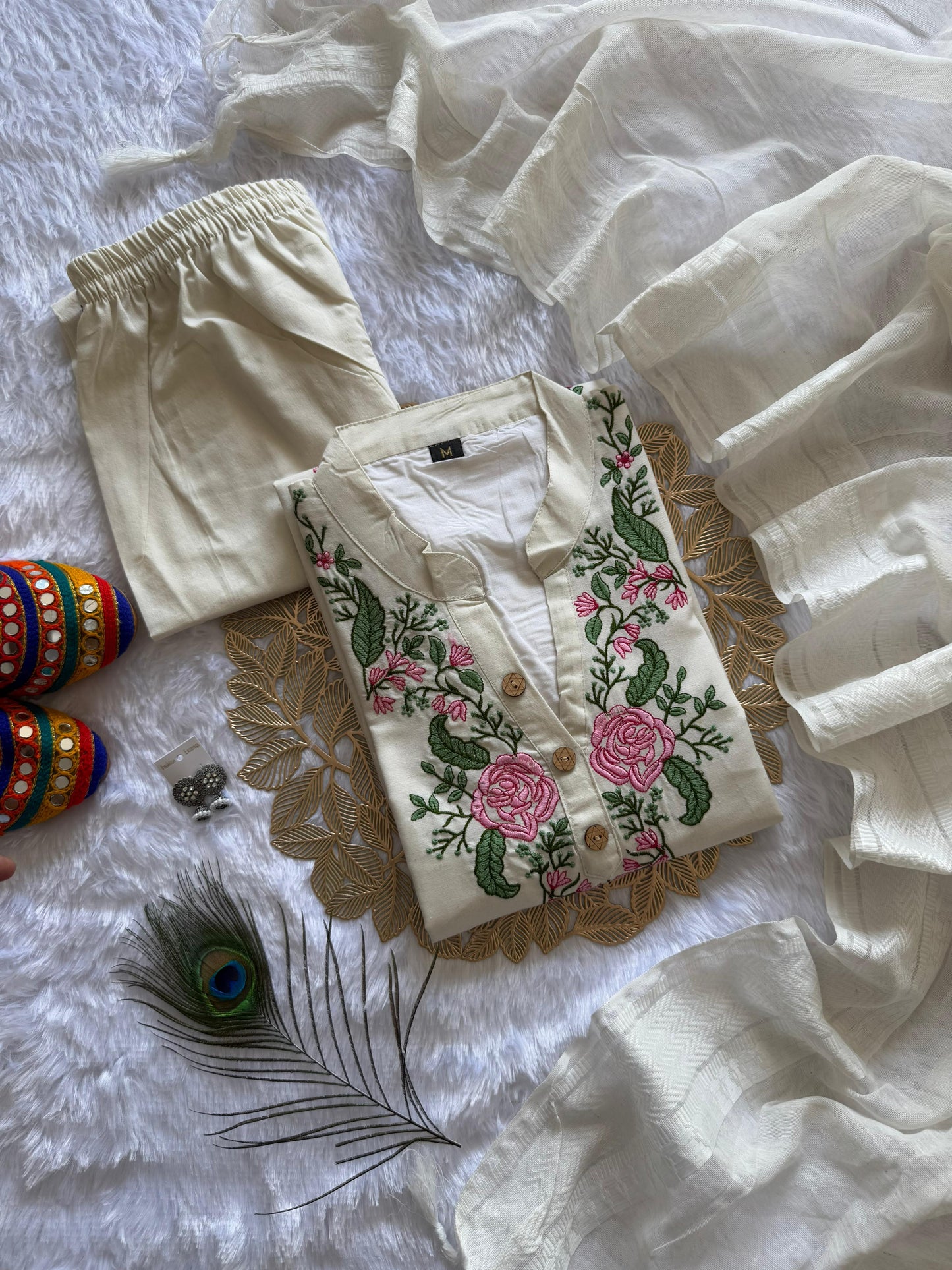 Kayatri New Designers Khadi Cotton Embroidery Suit