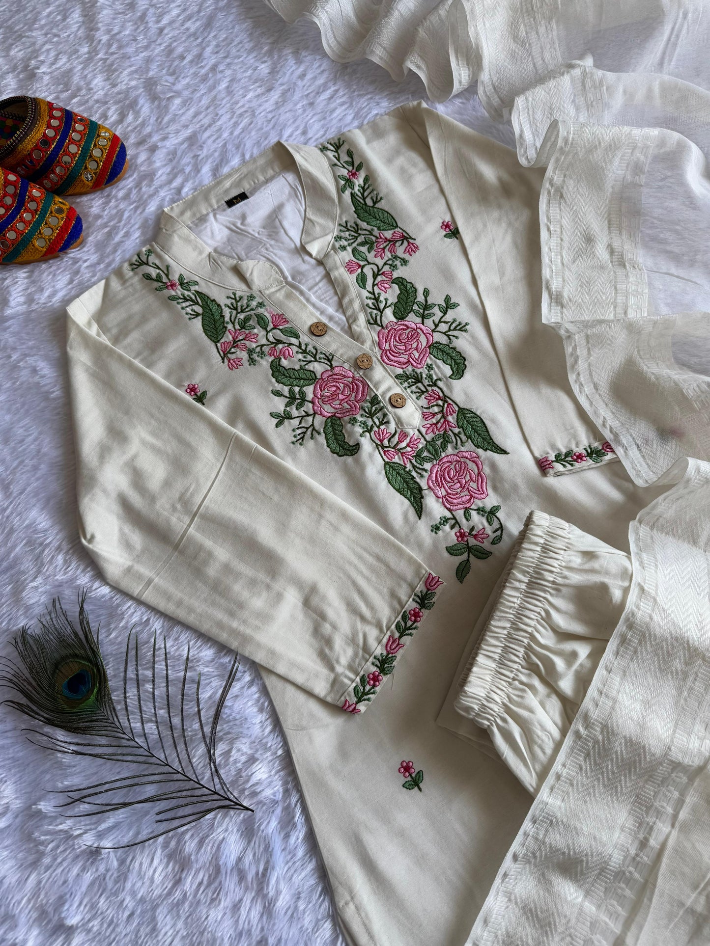 Kayatri New Designers Khadi Cotton Embroidery Suit