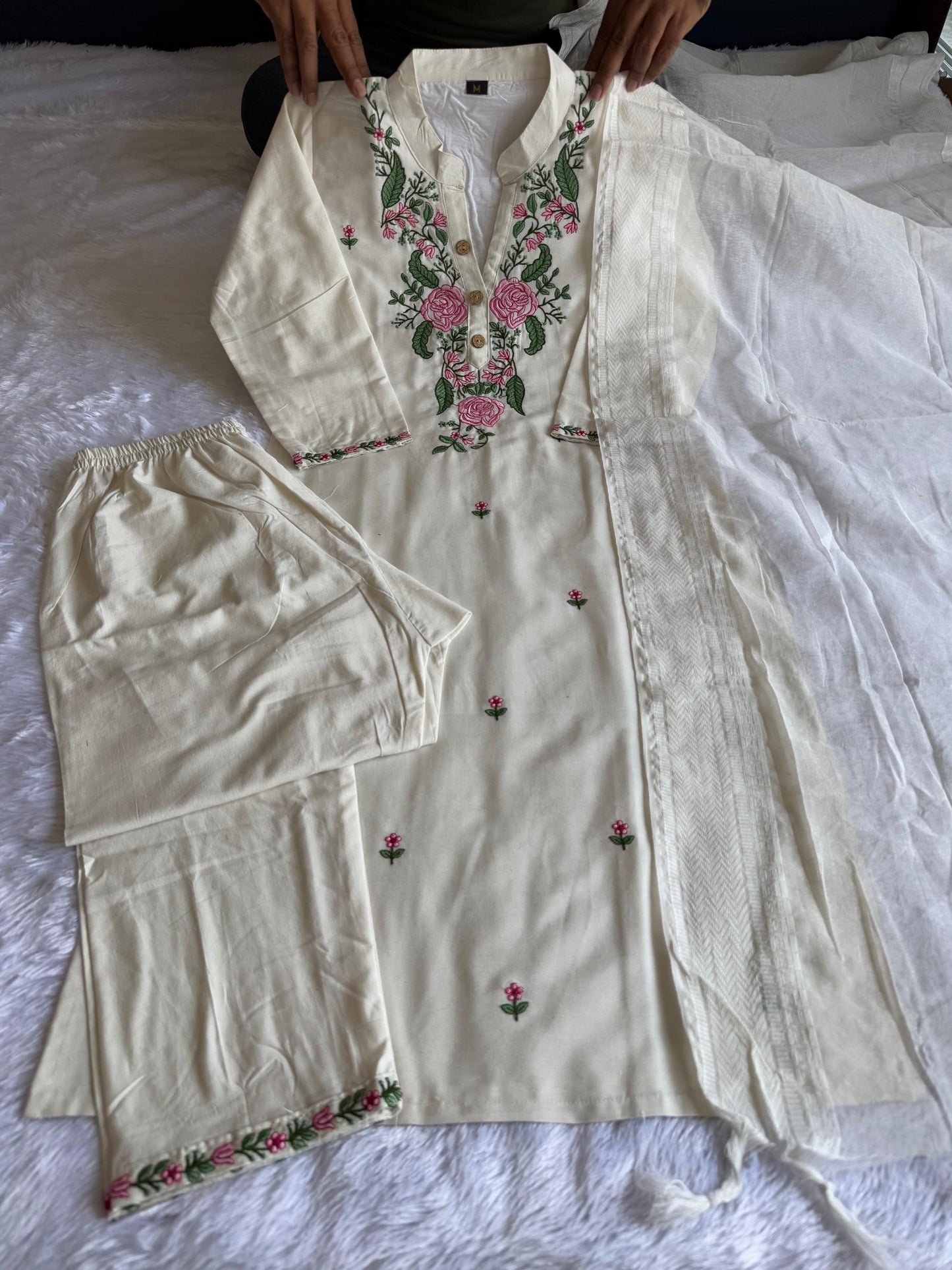 Kayatri New Designers Khadi Cotton Embroidery Suit