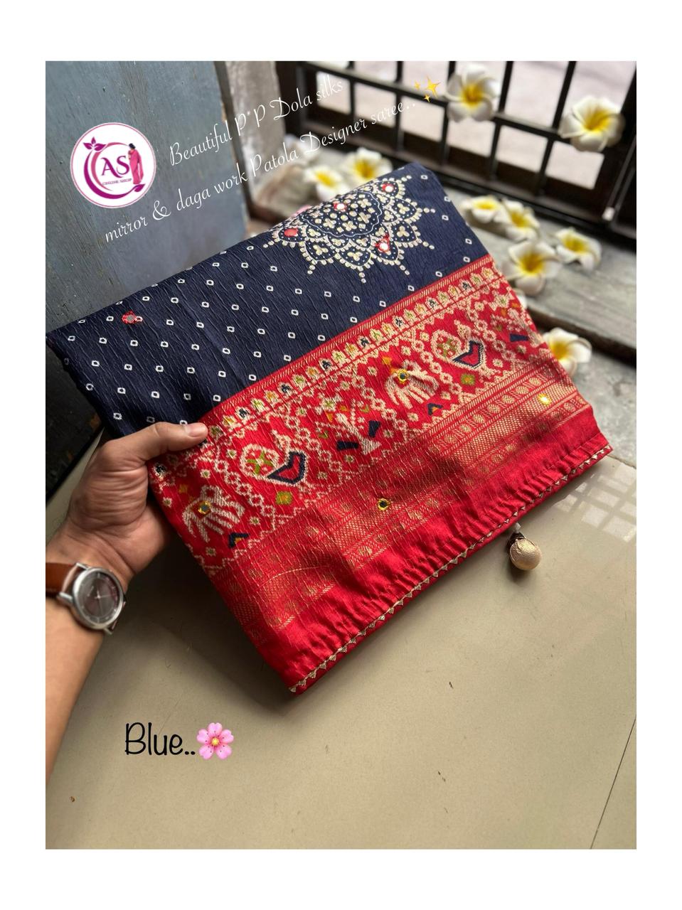Kayatri New Dola Silk Bandhani Print Patola Design Saree