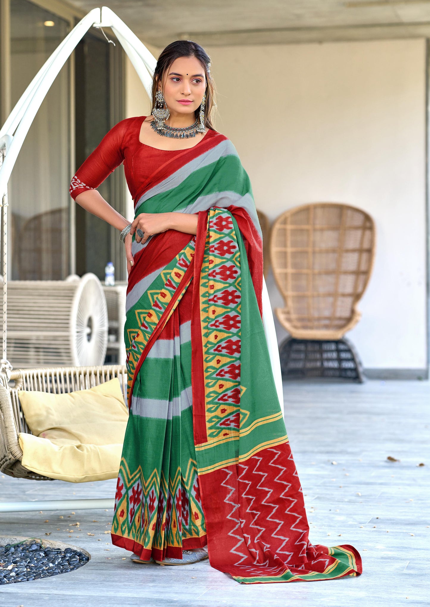 Kayatri New Mulmul Cotton Hand Block Print Saree