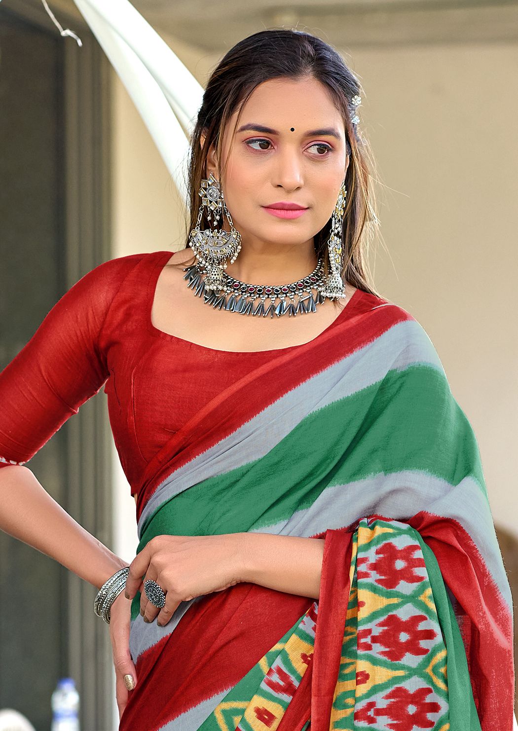 Kayatri New Mulmul Cotton Hand Block Print Saree