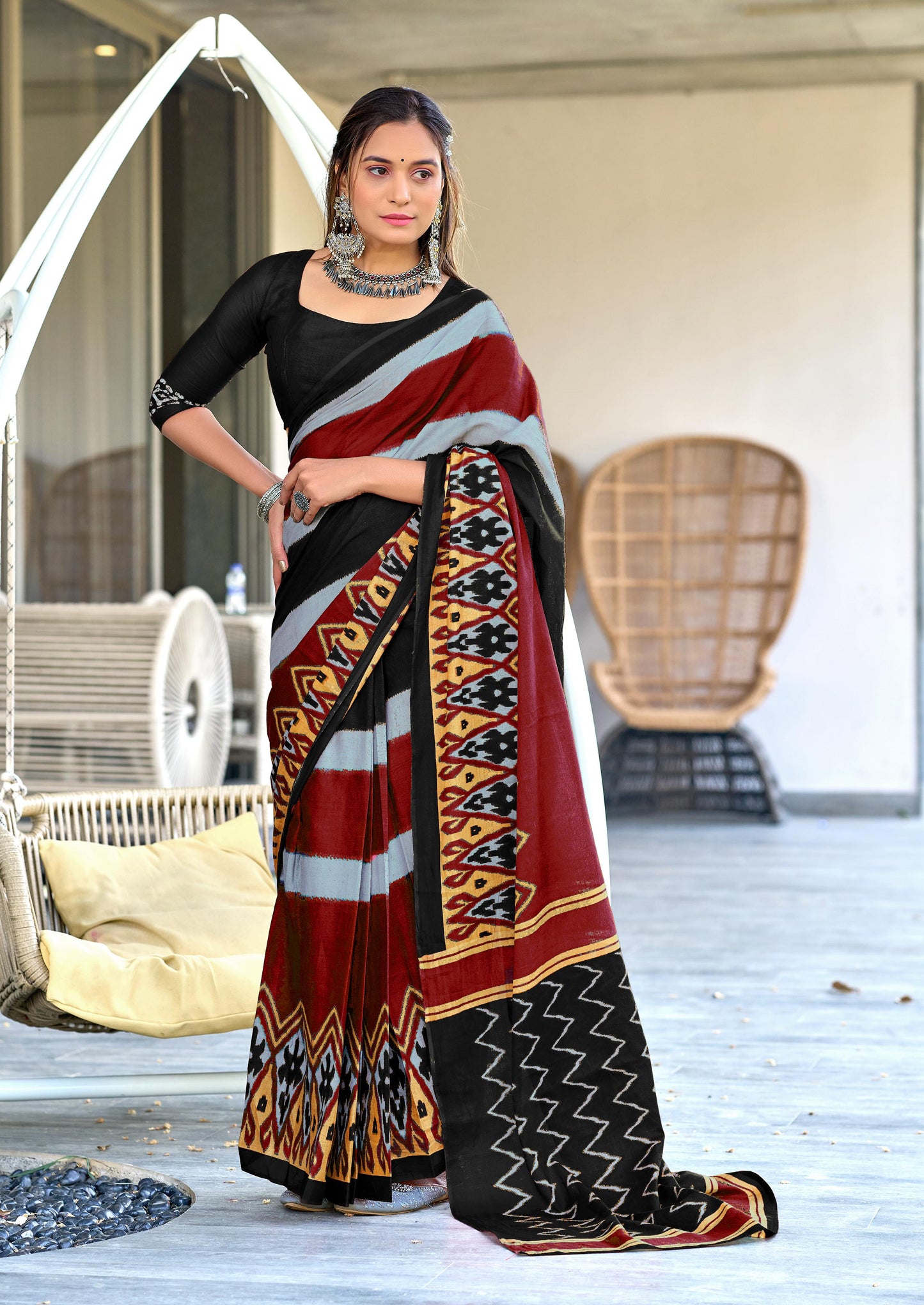 Kayatri New Mulmul Cotton Hand Block Print Saree