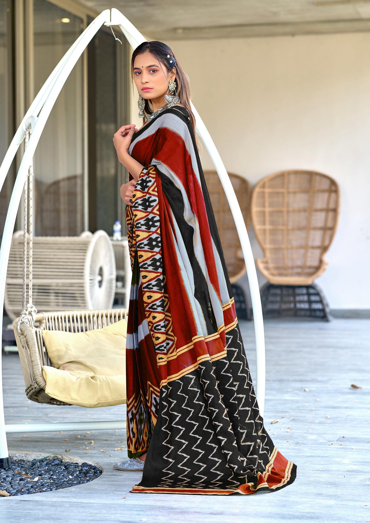 Kayatri New Mulmul Cotton Hand Block Print Saree