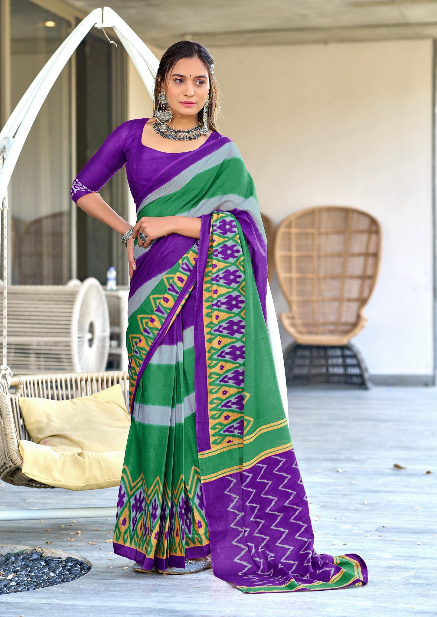 Kayatri New Mulmul Cotton Hand Block Print Saree