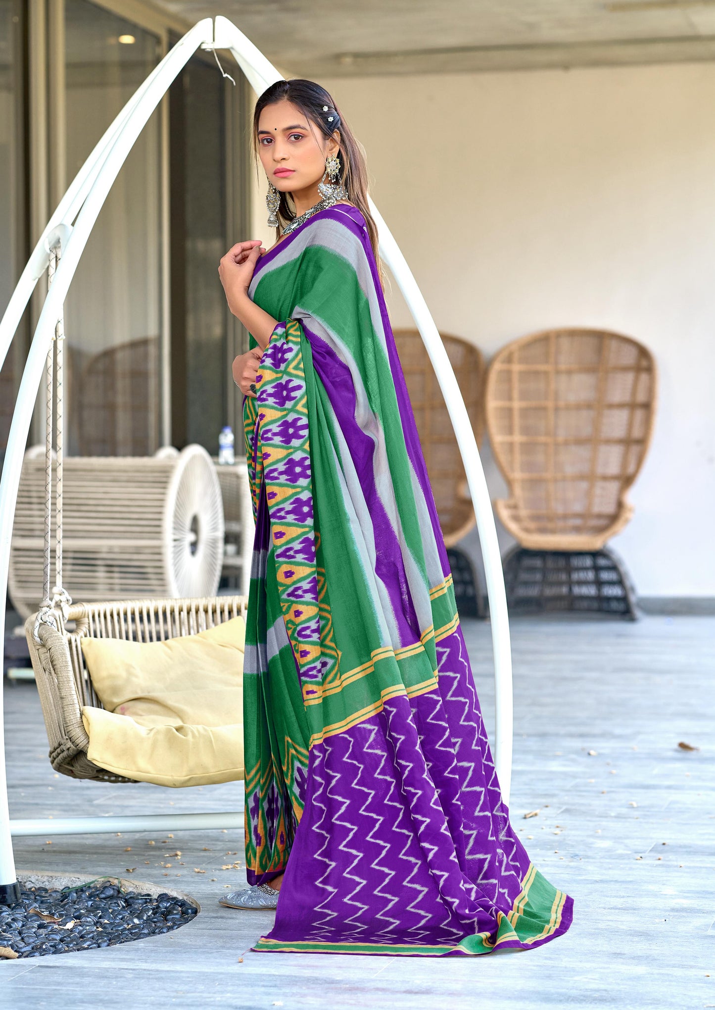 Kayatri New Mulmul Cotton Hand Block Print Saree