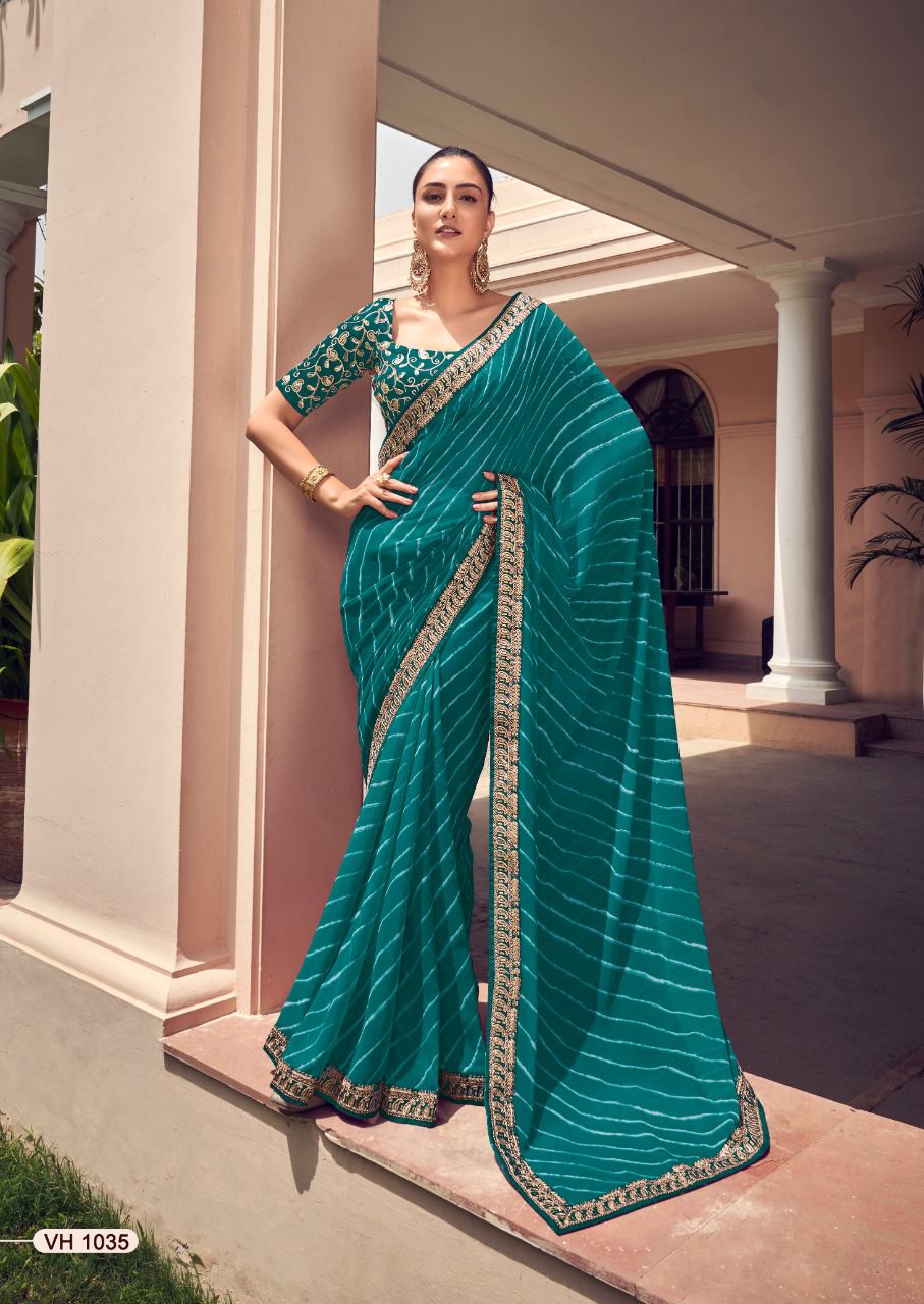 Kayatri New Geoegete Leheriya Style Saree