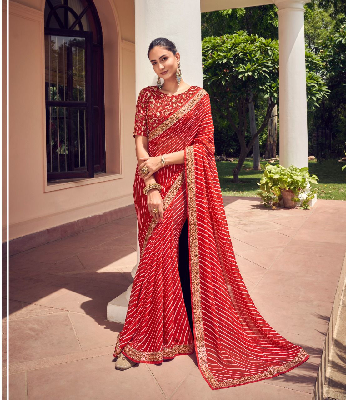 Kayatri New Geoegete Leheriya Style Saree