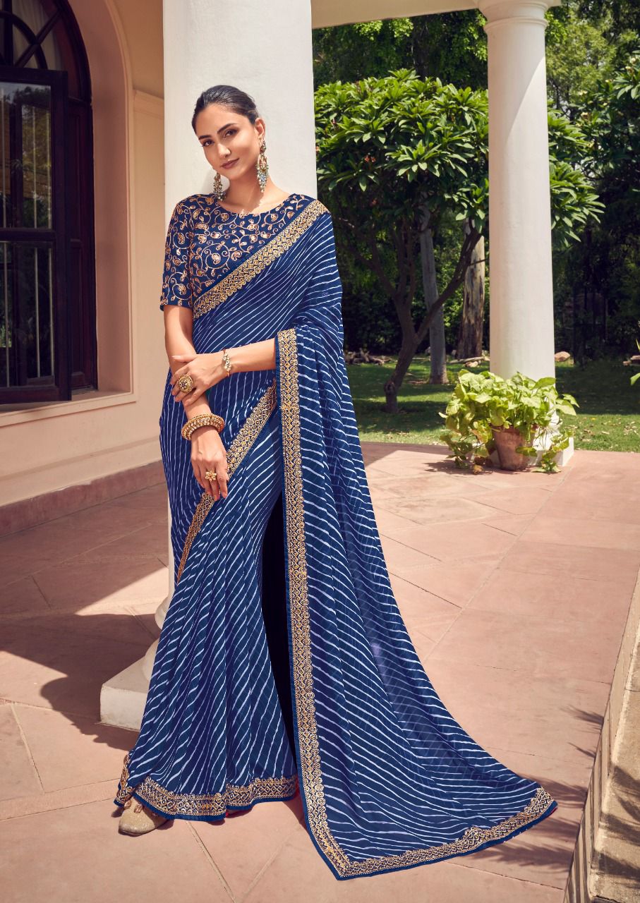 Kayatri New Geoegete Leheriya Style Saree