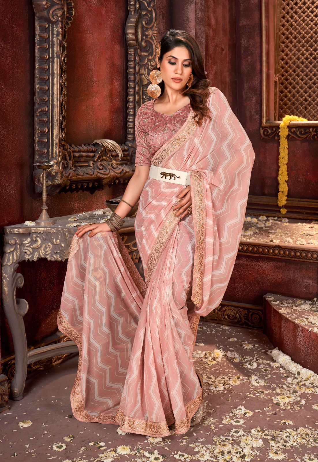 Kayatri New Geoegete Leheriya Style Saree