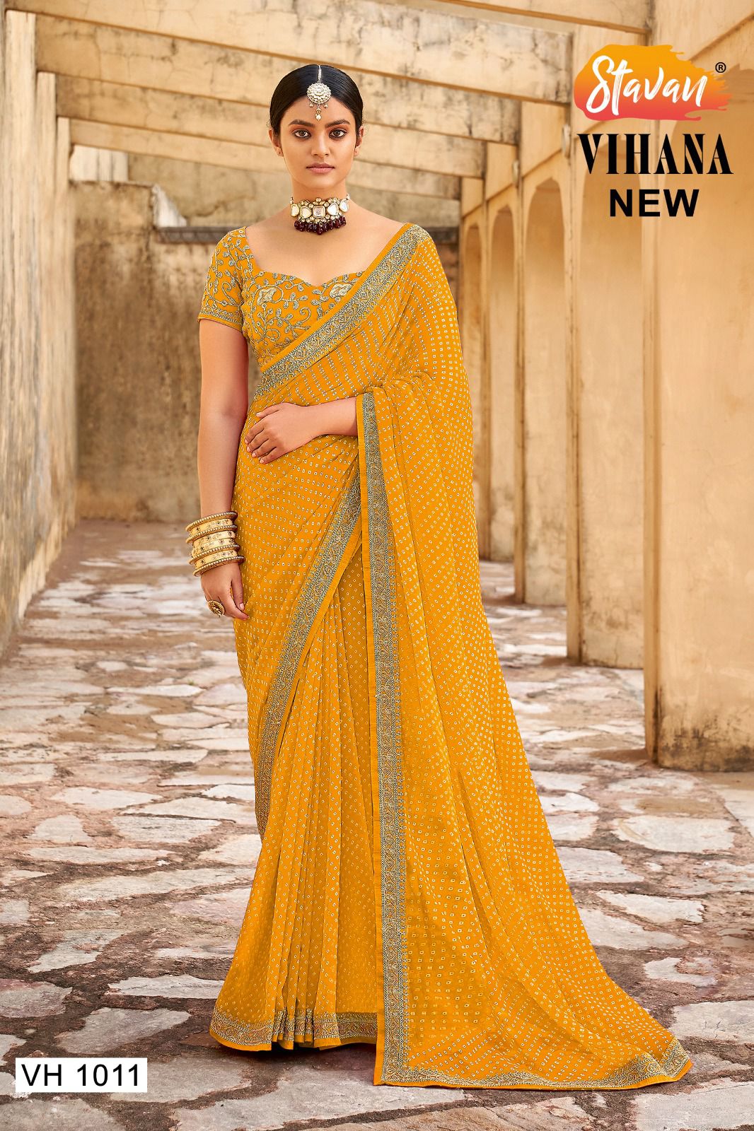 Kayatri New Geoegete Leheriya Style Saree