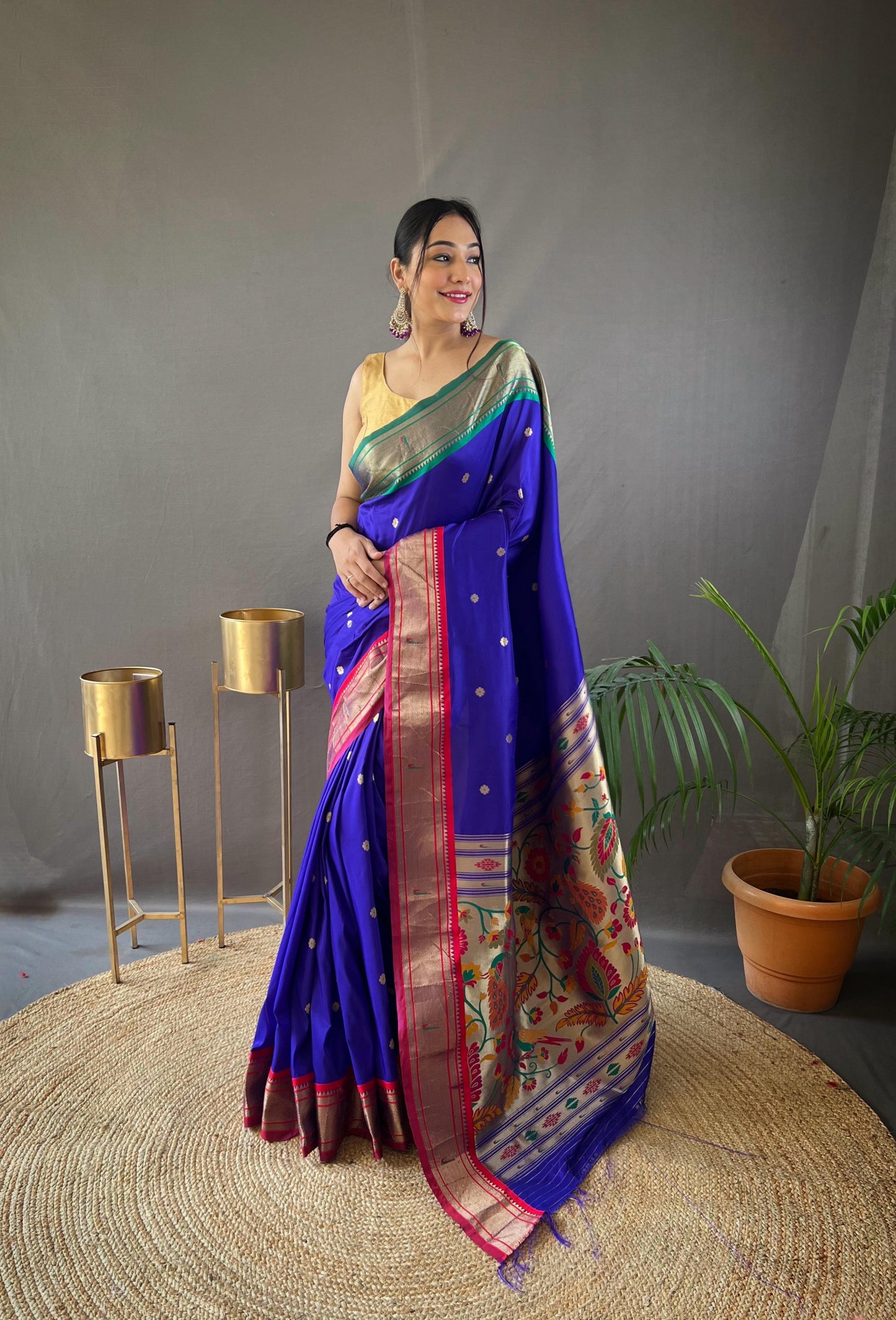 Kayatri New Ganga Jamuna Border Combination Saree