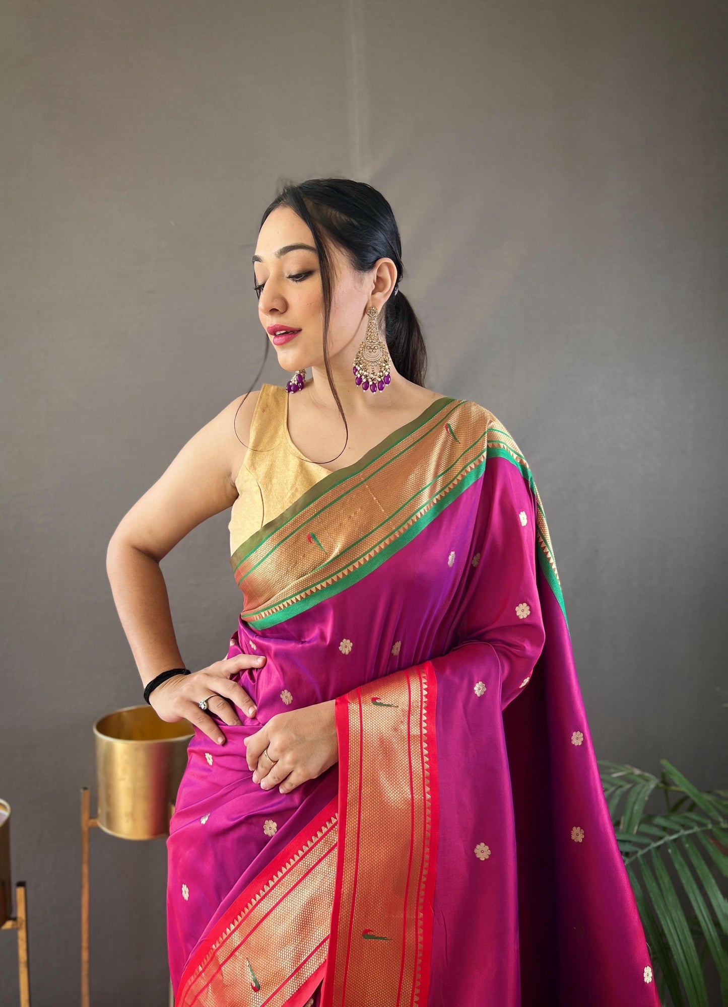 Kayatri New Ganga Jamuna Border Combination Saree