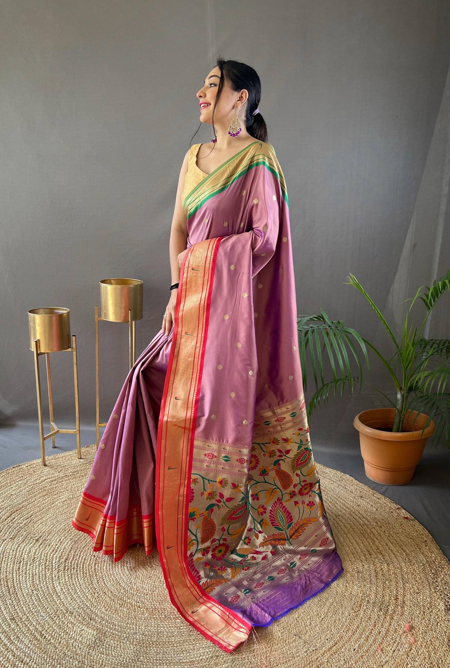 Kayatri New Ganga Jamuna Border Combination Saree
