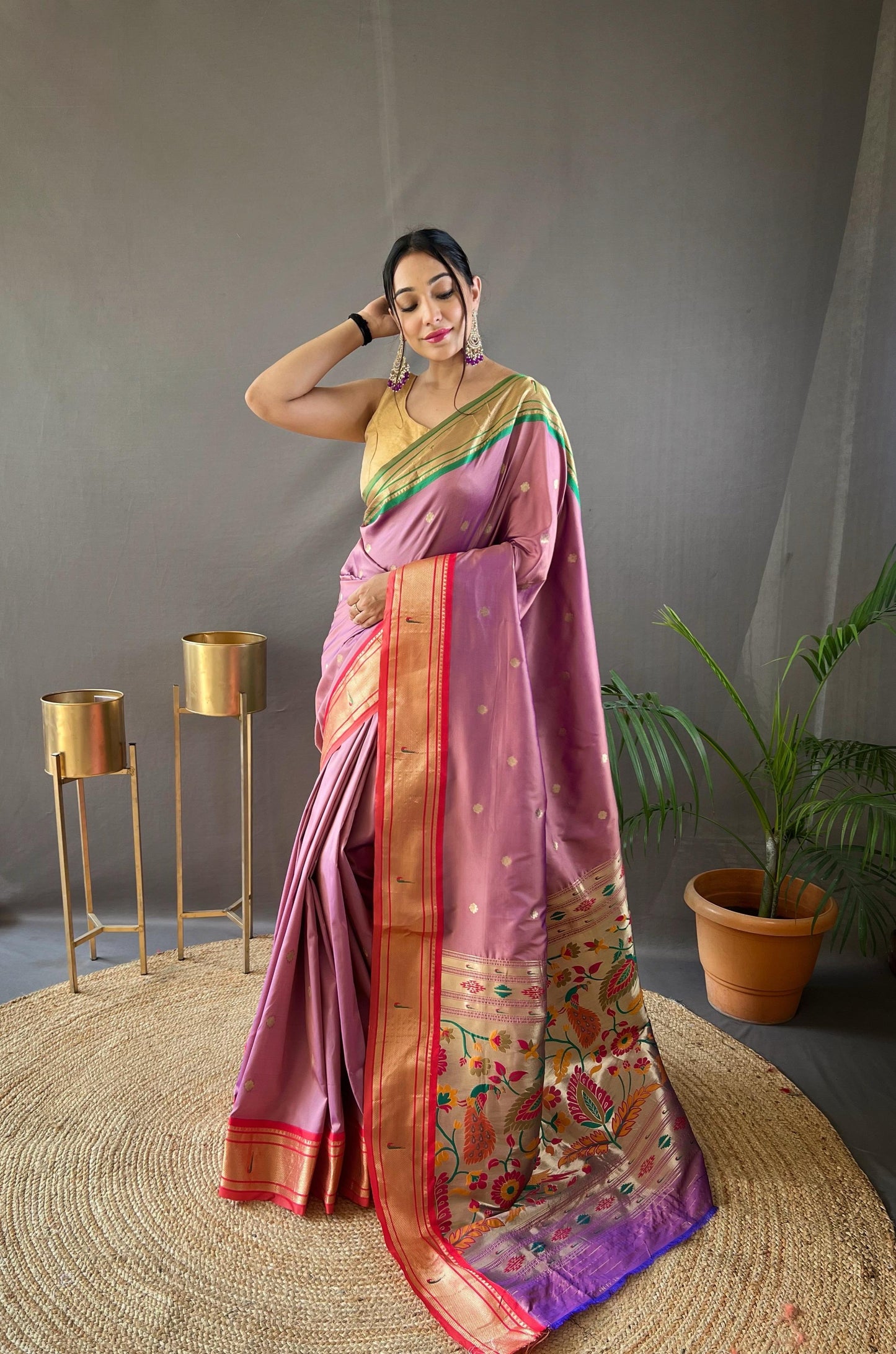 Kayatri New Ganga Jamuna Border Combination Saree