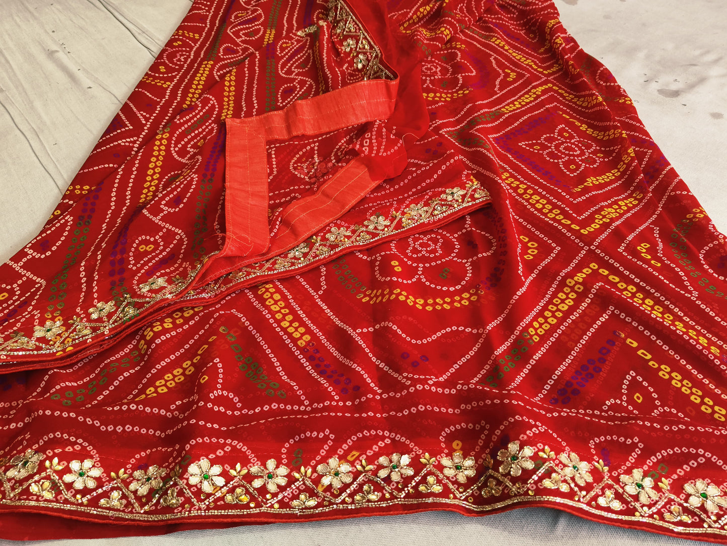 Kayatri New Traditional Rajasthani Style Georgette Fabric Saree