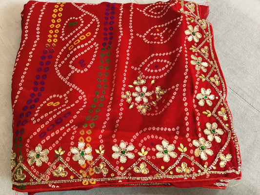 Kayatri New Traditional Rajasthani Style Georgette Fabric Saree