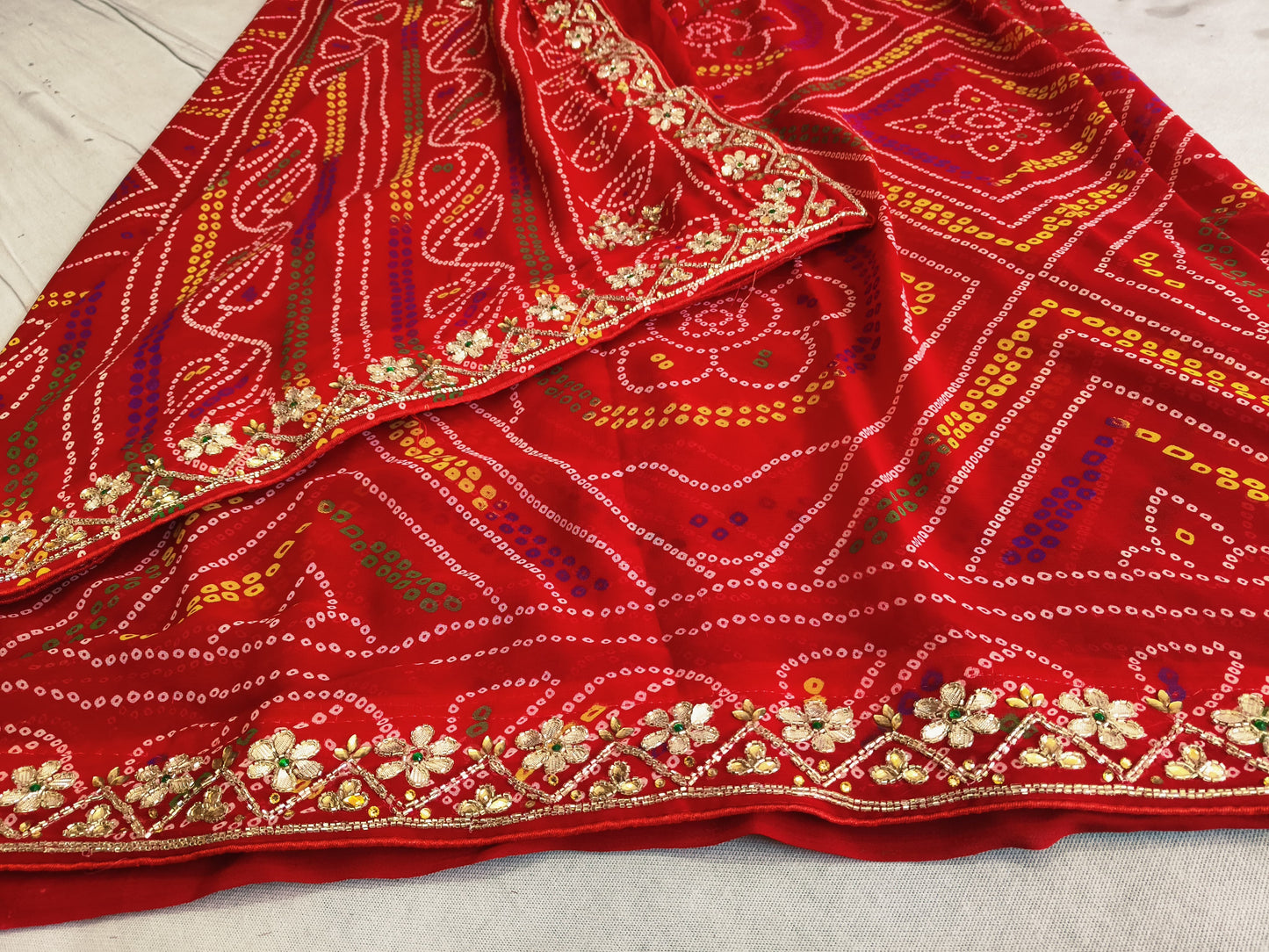 Kayatri New Traditional Rajasthani Style Georgette Fabric Saree