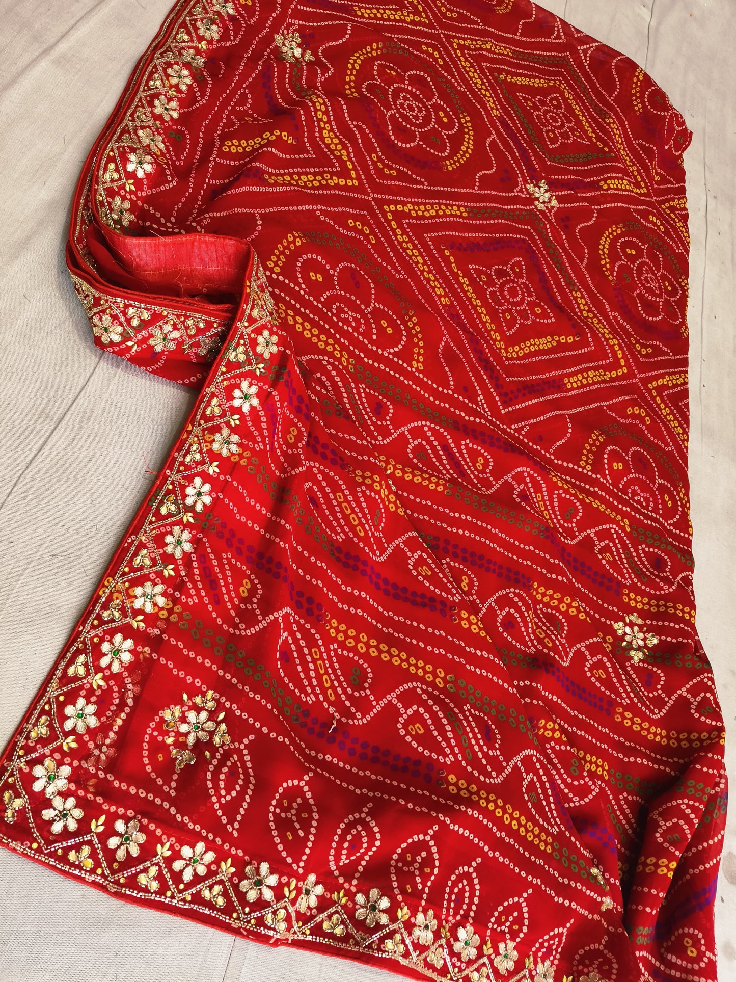 Kayatri New Traditional Rajasthani Style Georgette Fabric Saree
