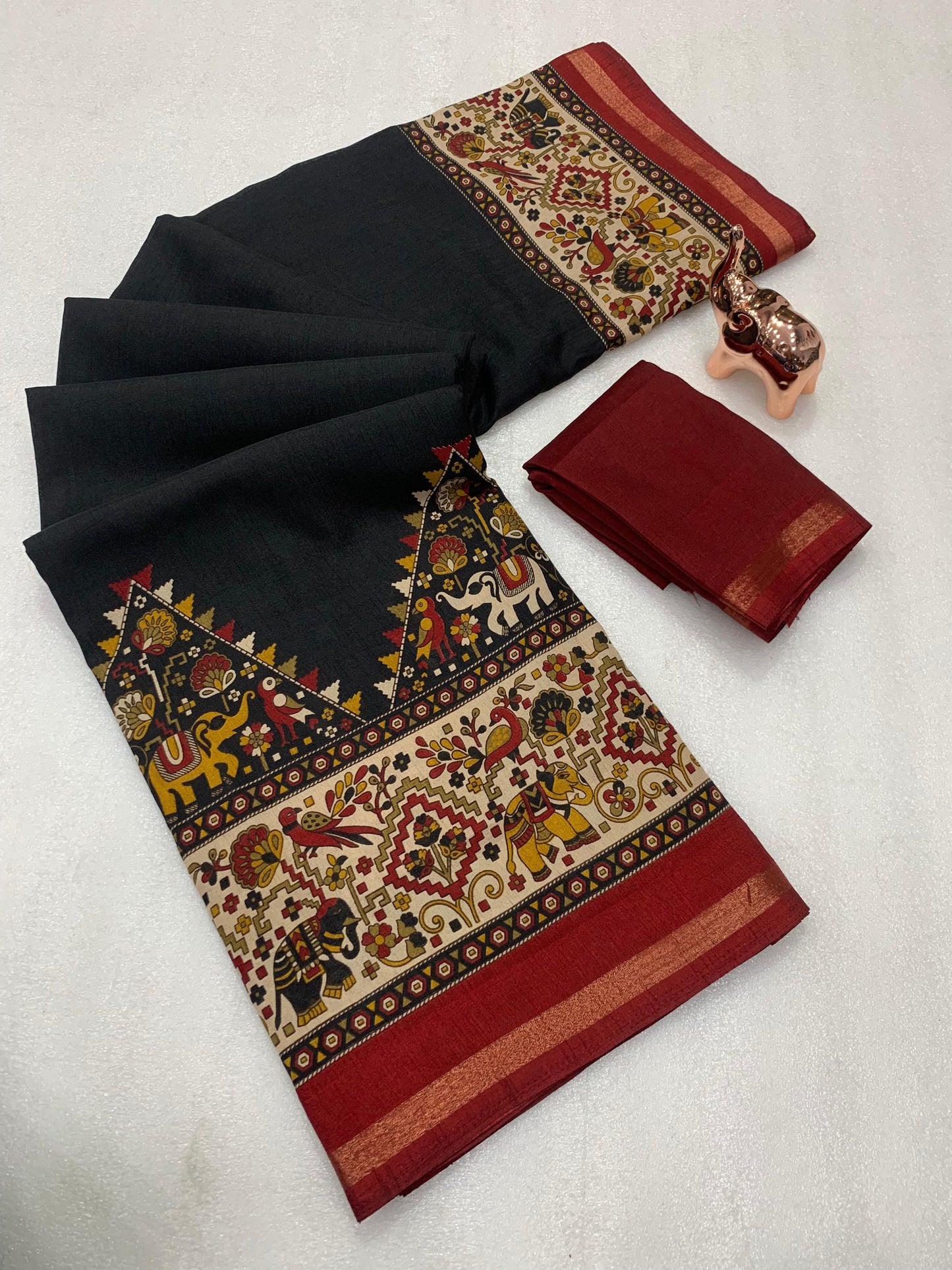 Kayatri New Pure Soft Tusser Kasmiri Printed Saree