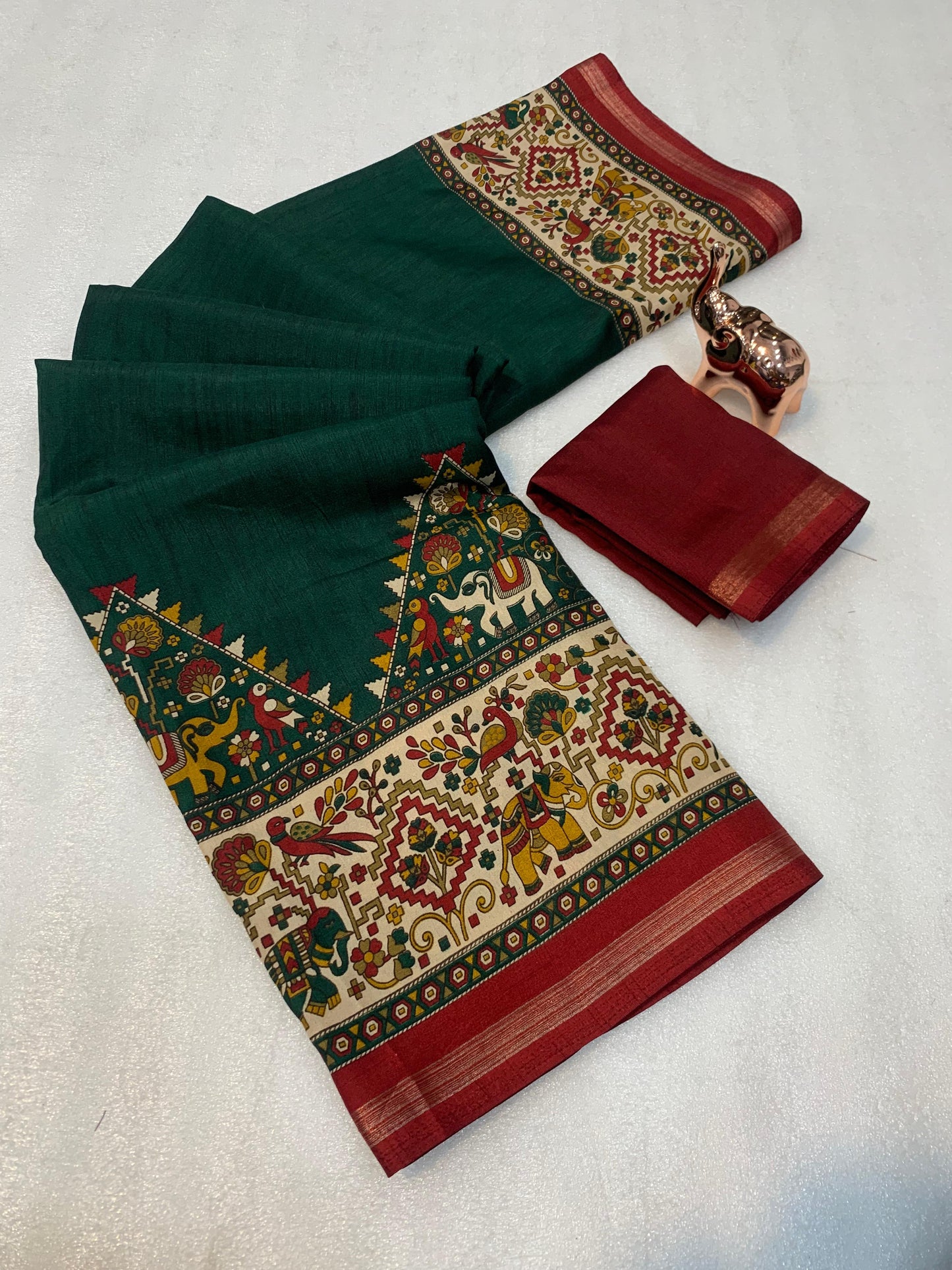 Kayatri New Pure Soft Tusser Kasmiri Printed Saree