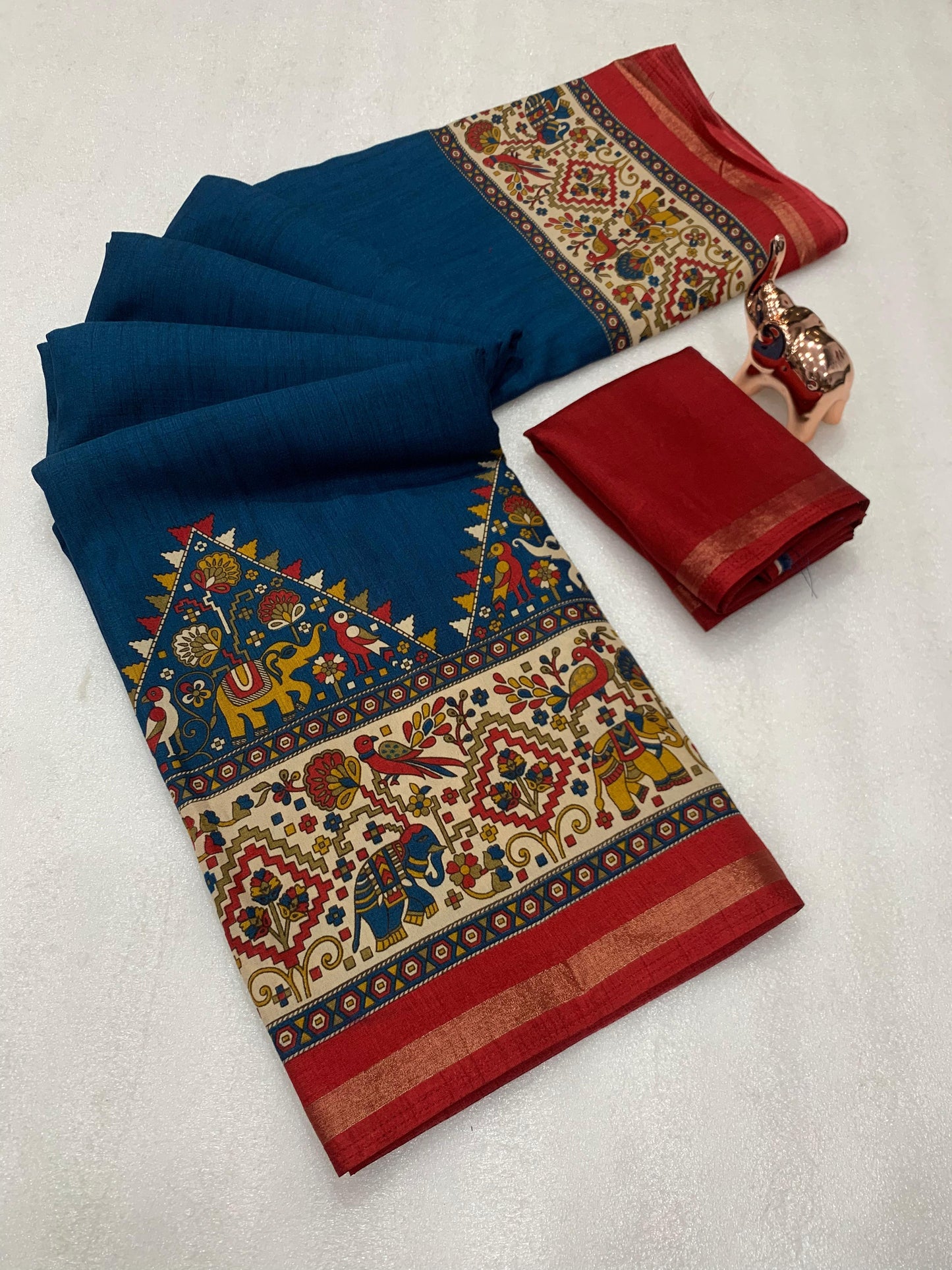 Kayatri New Pure Soft Tusser Kasmiri Printed Saree