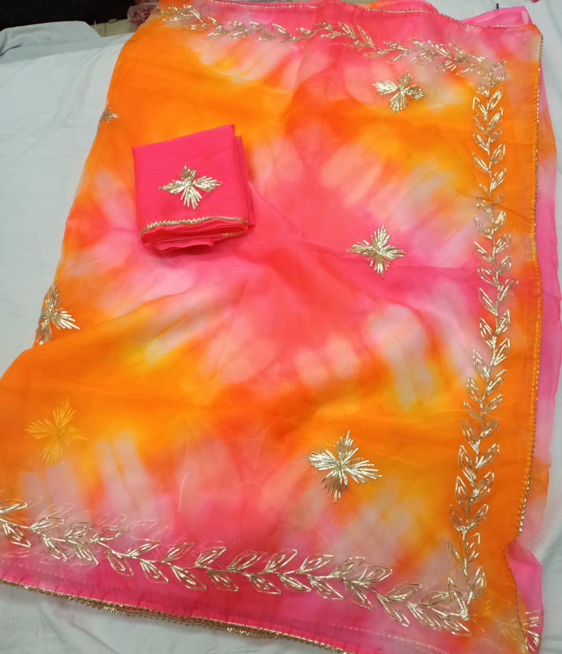 Kayatri New Pure Organza Fancy Sibori Colour  Saree