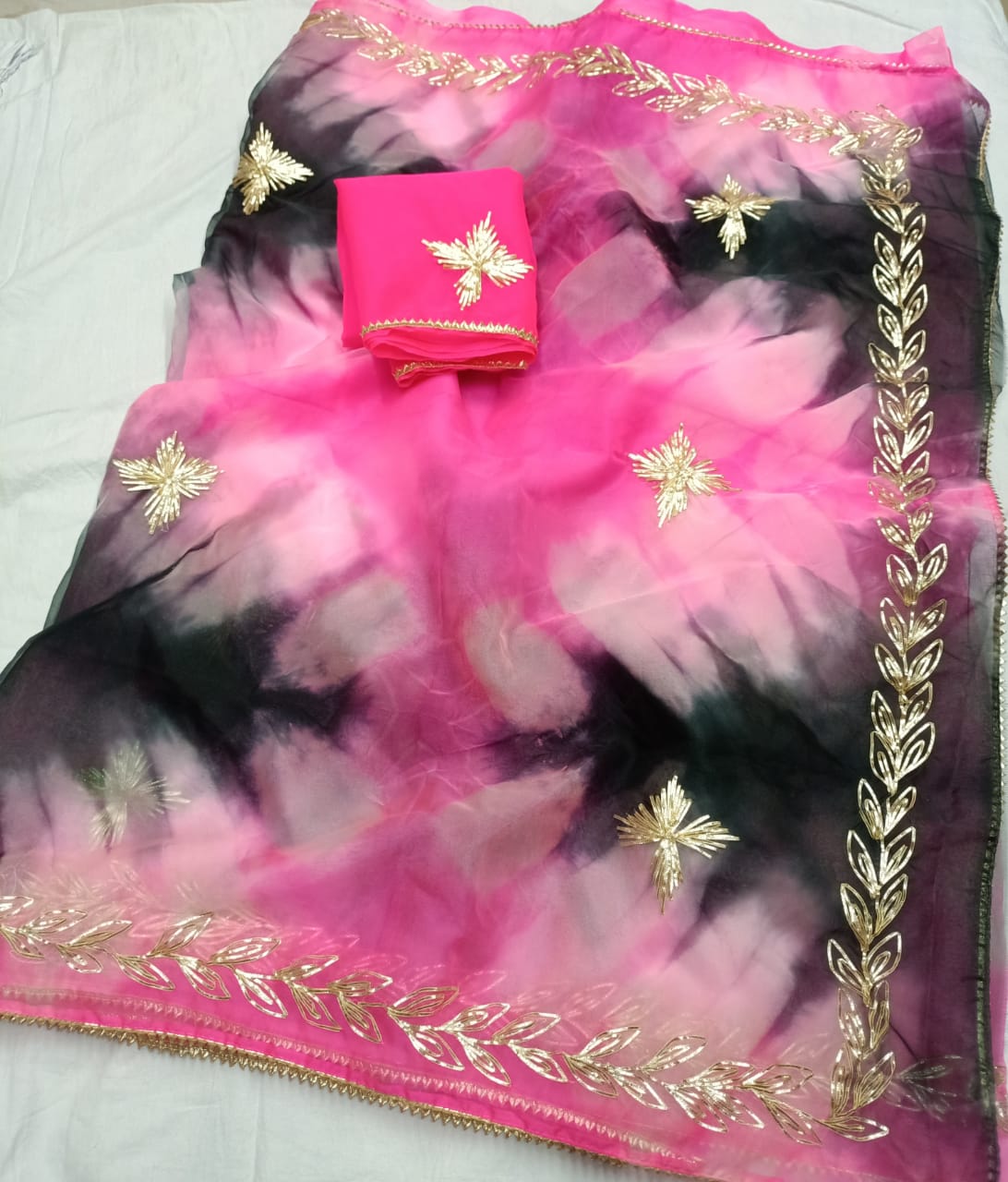 Kayatri New Pure Organza Fancy Sibori Colour  Saree
